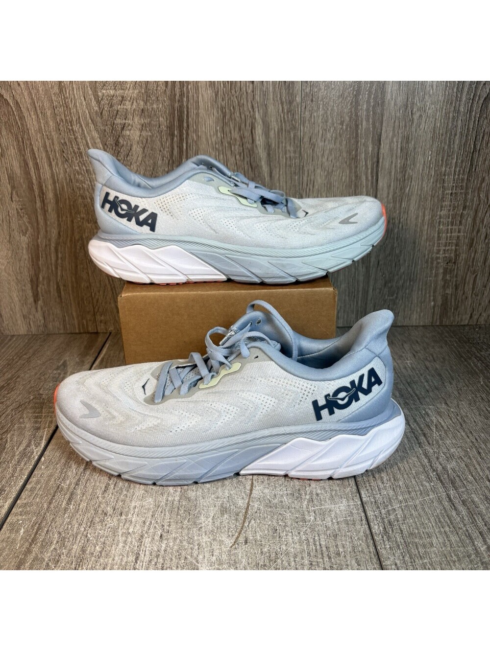 Hoka One One Arahi 6 Wide Shoes Womens Size 9.5 Gray Running Sneakers 1123197